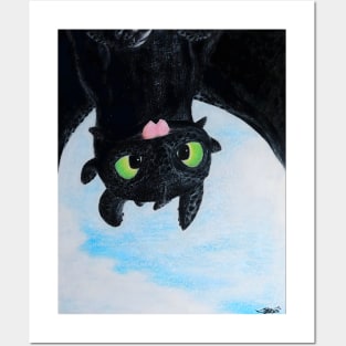 Toothless Upside Down Flight Posters and Art